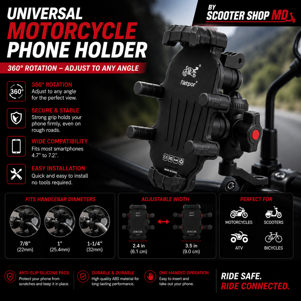 Anti-vibration cell phone holder